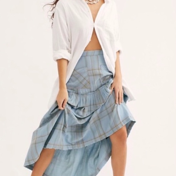 Free People Dresses & Skirts - Boho Free People Plaid Dress